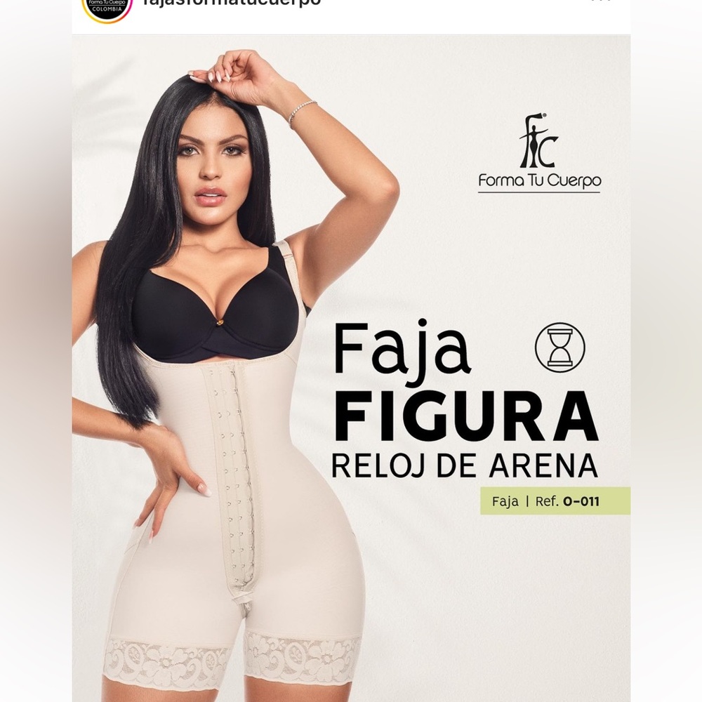 PLUS SIZE shaper colombiana waist hourglass Faja Reloj de Arena bra strap O-011